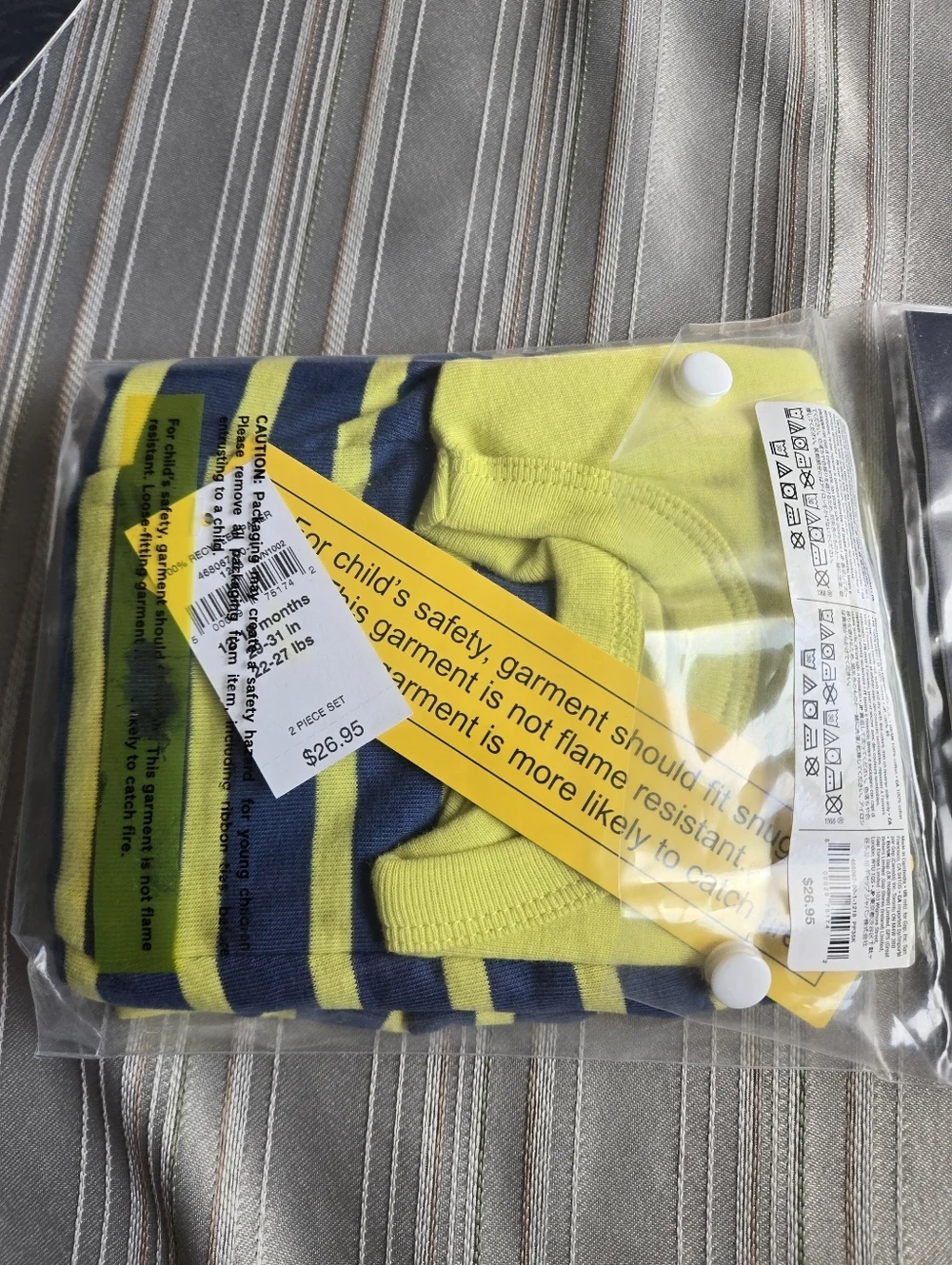Lot of 2 baby GAP Graphic Boys PJ sets- Excavator & Astronaut Prints 12-18 mo